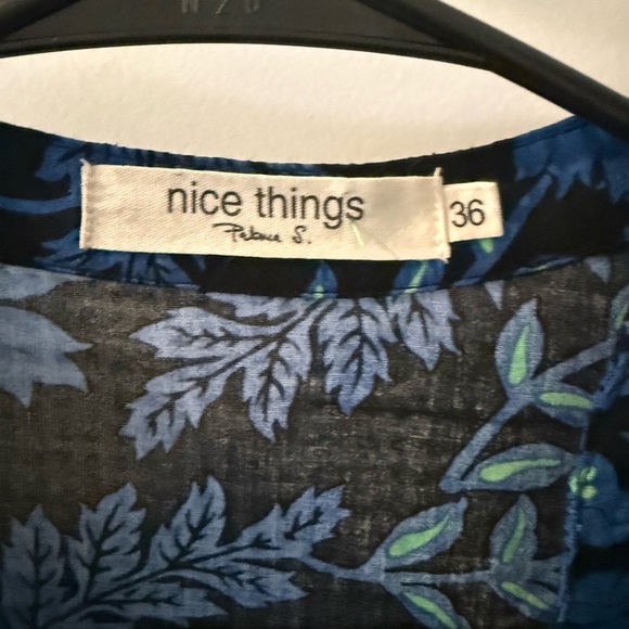 Nice Things Floral Blue Midi Dress - Picture 2 of 3